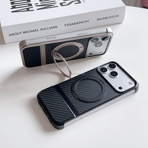 Funda de Lujo para Teléfono con Anillo Magnético Giratorio 360°, Antigolpes, de Metal <span class=keywords><strong>y</strong></span> <span class=keywords><strong>Fibra</strong></span> de Carbono para iPhone 17 Pro Max, para Hombre <span class=keywords><strong>y</strong></span> Mujer - Product Image 5