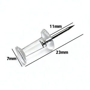 Frame Creator Piquette transparente en T 7mm x 23mm en plastique et métal pour fournitures de bureau, dessin, croquis et photos - Product Image 1