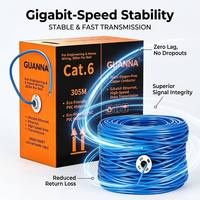 Câble Ethernet Cat6a Cat6 UTP FTP haute performance 305m 1000ft, câble LAN de qualité CCA pour l'installation de caméras CCTV