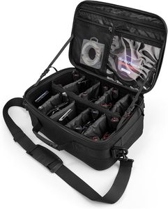Borsa Protettiva per Mulinelli da Pesca con Coperchio e Tasca con Cerniera, Portatile <span class=keywords><strong>a</strong></span> Tracolla, Contiene fino <span class=keywords><strong>a</strong></span> 10 Mulinelli - Product Image 1