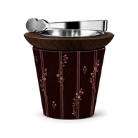Brûleur à Bakhoor en bois élégant avec motifs gravés pour une décoration intérieure raffinée et un parfum aromatique