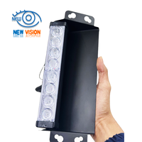 Universal Car Dashboard Ventosa Montaje RGB Multicolor LED Estroboscópico Luz de advertencia Carcasa de aluminio Negro