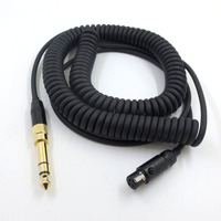 Câble de remplacement pour casque audio CANNON de 1,5 m avec conducteur en cuivre nu et gaine en PE expansé pour connexions 6,35/3,5 mm