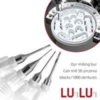 Fresas de Zirconia para Laboratorio Dental 4mm/6mm, Fresa de Carburo Premium para Fresado en Seco CAD CAM Dental, Herramienta para Corte de Bloques de Zirconia