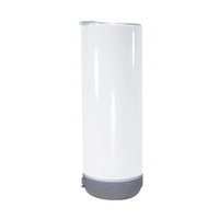 20oz En Acier Inoxydable Droite Sublimation Blancs dent Bleue Haut-Parleur Gobelet Sublimation Musique Tasse Avec Couvercles