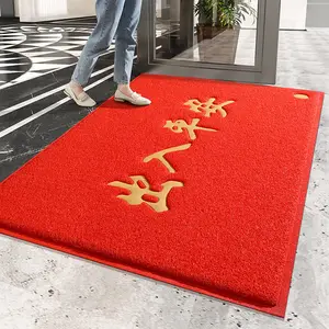 2022 New Dustproof Pvc Floor Carpet Front Entrance PVC Coil Door Mat Brush Mat Outdoor With Logo