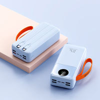Batterie externe portable 20W à charge rapide pour téléphone portable, haute capacité 30000mAh, câbles Type-C PVC P3
