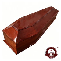 Ataúd de Madera Maciza con Certificación FSC, Estilo Europeo, Personalizable, Directo de Fábrica