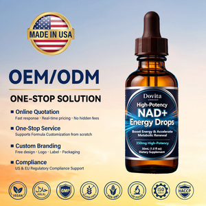 OEM NAD+ ลิโปโซมอล ลิควิด ดรอปส์ นิโคตินาไมด์ ไรโบไซด์ เรสเวอราทรอล เควอเซติน สำหรับซ่อมแซม DNA ของมิโทคอนเดรีย เพิ่มพลังงาน ขายส่ง B2B - Product Image 1
