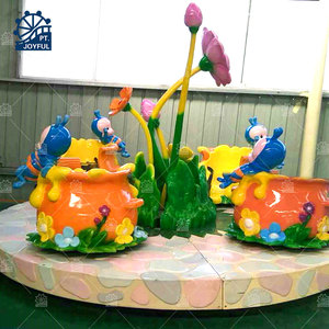 ม้าหมุนสำหรับเด็กและผู้ใหญ่เครื่องเล่นงานคาร์นิวัลในสวนสนุกพร้อมธีมผึ้งปั่นแก้วชากาแฟไฟเบอร์กลาส - Product Image 2