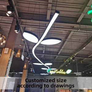 Moderno nero ferro LED plafoniera IP65 sospensione pendente e lampadari per ufficio e centro commerciale lampada a sospensione - Product Image 4