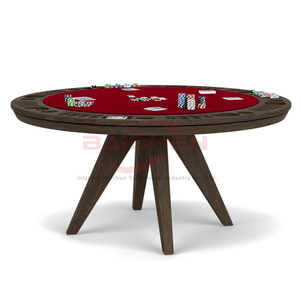 8 Spieler Texas Holden Pokertisch Casino Runder Pokertisch aus Holz mit Chips-Falle Noch keine Bewertungen Zertifizierter runder Pokertisch - Product Image 2