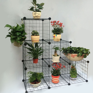 Venta al por mayor para fabricantes: <span class=keywords><strong>FUHAO</strong></span> HJ-6 Estante para flores de alambre de púas multicapa, impermeable y a prueba de polvo, de fácil montaje, capacidad para 11 pares - Product Image 2