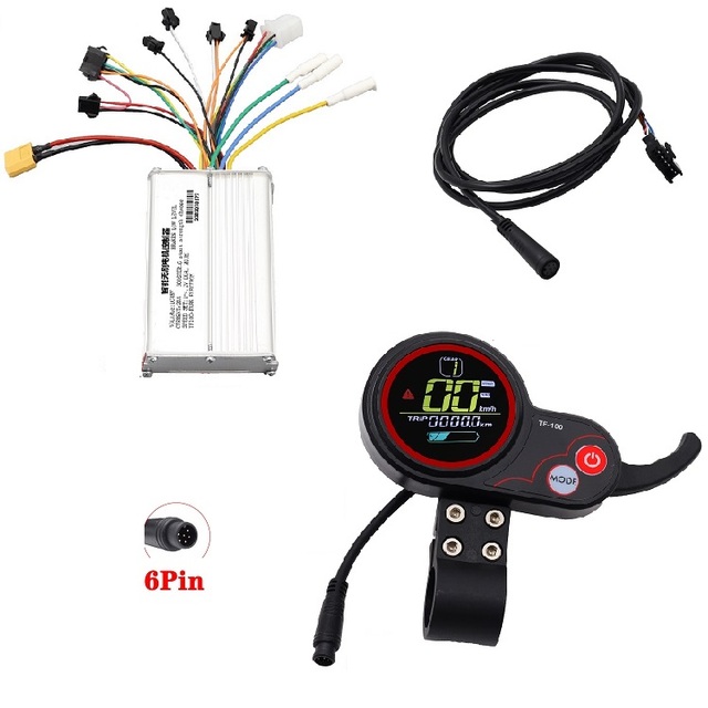 TF-100  Controller Set With Trottle Display Meter Panel  Display for  Electric Scooter Throttle Controller Set