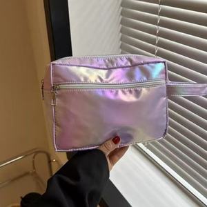 Laser Waterproof Down Toiletry <b>Bag</b> Fashionable Custom Cosmetic <b>Wash</b> Storage <b>Bags</b> <b>for</b> Women Girl <b>Men</b> Travel Beach Outdoor - Product Image 6