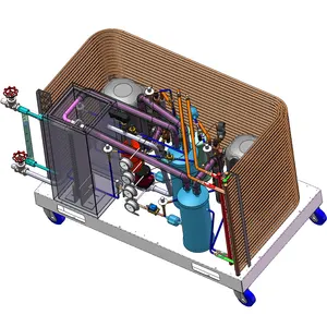 El sistema de enfriamiento de glicol refrigerado por aire todo en uno de 5 + 5HP con marco móvil es un diseño maravilloso para aplicaciones de baja temperatura de-25 °C