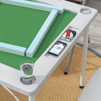 Günstiger 90cm Karten-Spieltisch für Outdoor-Events Tragbarer Weißer Quadratischer Klappbarer Plastiktisch
