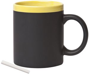 Tốt nhất bán 11oz/330ml Matt Đen khuyến mại <span class=keywords><strong>Mug</strong></span> gốm với phấn - Product Image 2