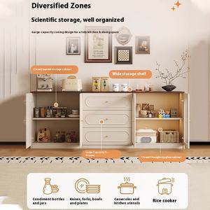 Buffet moderne de luxe nordique tiroirs de <span class=keywords><strong>coffre</strong></span> <span class=keywords><strong>en</strong></span> <span class=keywords><strong>bois</strong></span> massif armoire de Buffet pour salle à manger salon buffet <span class=keywords><strong>en</strong></span> verre cannelé hôtel - Product Image 3