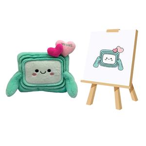 可愛い環境にやさしい葉型ぬいぐるみ鉢植え人形ソフトコットン生地デザインPP ODM - Product Image 5