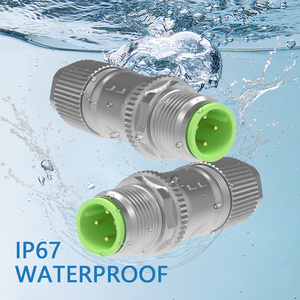 ขั้วต่อ M12 4ขารหัส D สายไฟเชื่อมต่อการติดตั้งภาคสนามโลหะปลั๊กสายชาย IP67ขั้วต่อกันน้ำ - Product Image 4