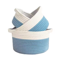 Panier de rangement pour la maison Panier de rangement tissé à la main en corde de coton pour le rangement d'articles divers Livres et clés