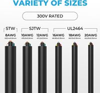 Penjualan langsung pabrikan kabel standar Amerika 8AWG 3-core kabel STW 300V kawat tembaga murni kabel listrik tersertifikasi UL