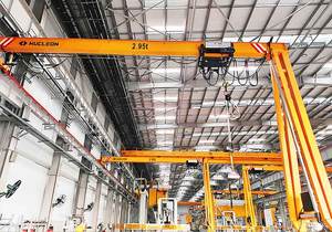 Grúa Pórtico Móvil sobre Rieles de 5, 10, 20 y 25 Toneladas, Grúa Semi-Pórtico con Polipasto Eléctrico - Product Image 3