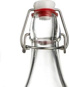 Botellas de Vidrio de 1 Litro con Tapa de Clip, Estilo Vintage con Estampado Navideño - Product Image 2