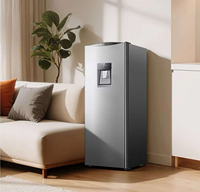 Réfrigérateur compact à porte simple avec refroidissement direct, congélateur tout-en-un, stockage zoné, station de boissons, mini-bar