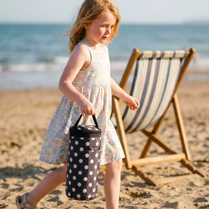 <span class=keywords><strong>Manchon</strong></span> isotherme personnalisé OEM en polyester à pois pour bouteille unique, doublure en aluminium, garde au frais pour la plage, les fêtes et les voyages - Product Image 6