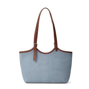 2024 yaz yeni Retro Denims <span class=keywords><strong>Toto</strong></span> çanta kadın moda pamuk Tote omuz çantası büyük kapasiteli çanta - Product Image 6