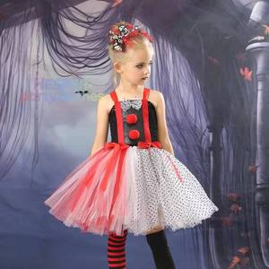 Disfraz de Payaso Malvado de Película y Televisión para Niñas, Estilo Nuevo de HP, para Halloween, Tutú Rojo de Poliéster - Product Image 1