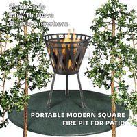 Brasero portable pliable en métal robuste Zhongpin, brûleur à bois moderne pour extérieur, brasero carré pour terrasse