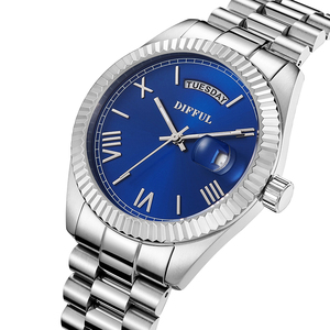 <span class=keywords><strong>Montre</strong></span> pour homme en acier inoxydable 316L, bleu glace, minimaliste, calendrier, étanche 5 ATM, quartz, Relojes Hombre - Product Image 2