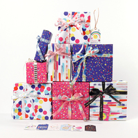Papier d'emballage cadeau jetable enduit personnalisé en gros, 50x70cm, pour anniversaires et créations