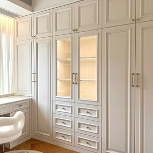 Miglior prezzo Multi-funzionale combinato toletta e guardaroba Design francese color crema guardaroba per la camera da letto - Product Image 1