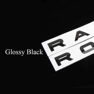 Emblema 3D in ABS Cromato Nero con Logo Range Rover, Lettere per <span class=keywords><strong>Bagagliaio</strong></span>, Griglia Frontale e Cofano, Adesivo Accessorio per Range Rover - Product Image 3