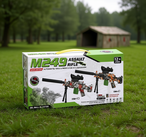 Fusil d'assaut M249, blaster à billes de gel manuel en plastique de 0,68 mm, jouet de tir en plein air - Product Image 2