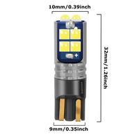 Nouveau 921 168 192 T10 194 W5W 3030 10SMD LED clignotant et ampoule d'avertissement de poussière pour les voitures ampoule de remplacement automatique