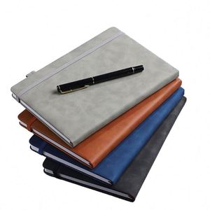 Cuaderno de Tapa Dura de Cuero A5 de Primera Calidad, 100 Hojas, Cosido con Hilo, Personalizado con Portaplumas y Logotipo Personalizado - Product Image 1