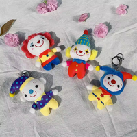 Porte-clés pendentif de sac en peluche Clown Joker, jouets en peluche, vente en gros, poupée en peluche Clown de cirque de dessin animé créatif