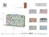 Portafoglio con stampa cartoon e bottone singolo, misura media, materiale PU, uso quotidiano, unisex - Product Image 1