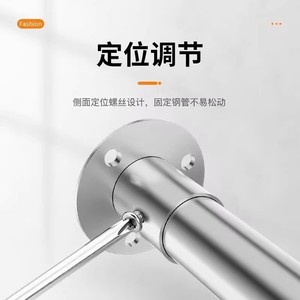 Stainless Steel Round Tube <b>Clothes</b> <b>Rack</b> Thickened Seamless Modern Simple Bedroom Wardrobe Use - Product Image 5