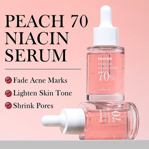 OEM Pêche 70% Niacinamide Sérum 30ml Blanchiment Visage Essence Solution Beauté Brillance Peau Terne Améliorer La Peau Sérum Visage - Product Image 5