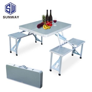 <span class=keywords><strong>De</strong></span> <span class=keywords><strong>aluminio</strong></span> mesa plegable mesa <span class=keywords><strong>de</strong></span> picnic para el banquete <span class=keywords><strong>de</strong></span> boda al aire libre mesa plegable - Product Image 1