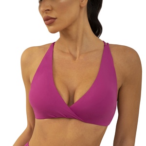 Soutien-gorge de sport en nylon et élasthanne pour femme, respirant, maintien ferme, confort, compression, vêtements de sport actifs, motif imprimé, type yoga, <span class=keywords><strong>spandex</strong></span> - Product Image 1