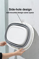 Panier à linge portable, organisateur, outil de nettoyage, sac de rangement, seau à eau pliable, écologique, PP+TPR