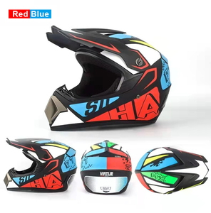 Casque de <span class=keywords><strong>moto</strong></span> avec haut-parleur à dents bleues, casque tout-terrain, ATV, Motocross, Cascos, casque de Motocross complet avec dents bleues, cadeau gratuit - Product Image 4