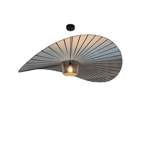 Lampe sur pied ovale en rotin et bambou faite à la main, réglable en hauteur, télécommandée, E26, économe en énergie, style bohème, écologique - Product Image 1